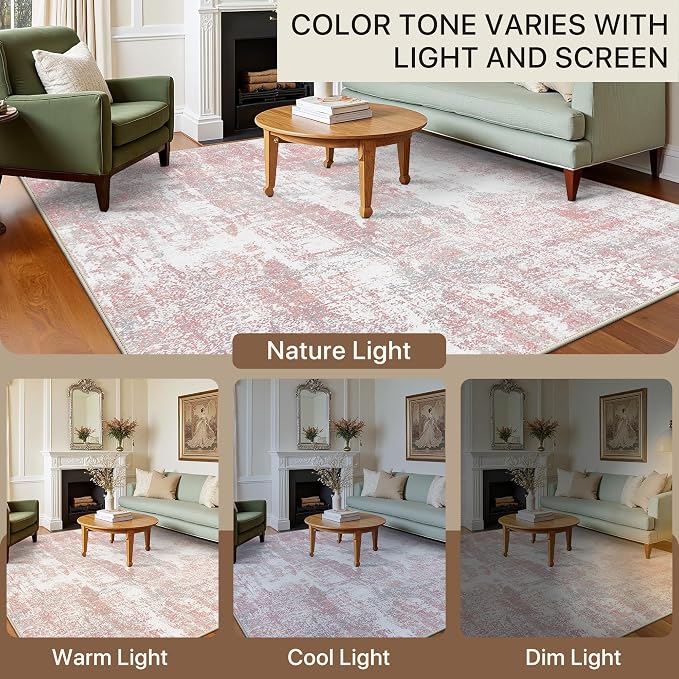 BEIMO Area Rugs 3x5 for Living Room Bedroom, Modern Abstract Machine Washable - Image 5
