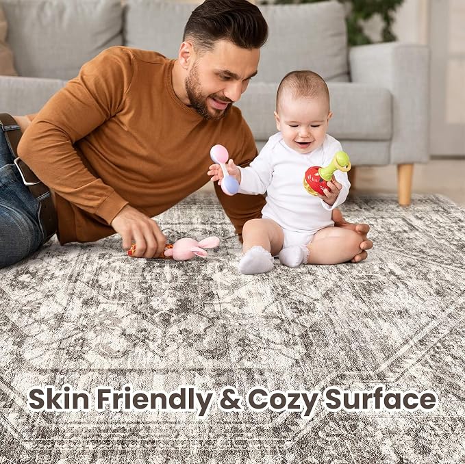 Vintage Living Room Area Rug 6x9 - Image 3