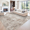 12x12ft Square Living Room Rug – Non-Slip Washable Extra Large Floor Carpet by ZHXXUJ