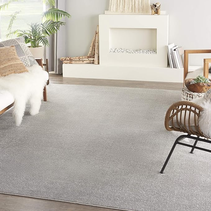 Nourison Home Nourison Essentials Silver Grey 8' x 11' Area Rug by NourisonHome
