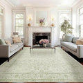 Sage Green Area Rugs 9x12 Living Room No Slip Stain Resistant Large Area Rug by BILEEHOME