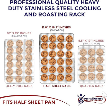 KITCHENATICS 100% Stainless Steel Cooling Racks - Image 2