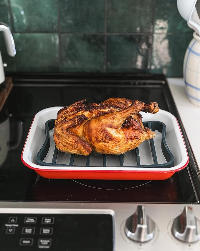 The Silicone Kitchen Silicone Roasting Rack Pan Extra Large, Dishwasher Safe - Image 2