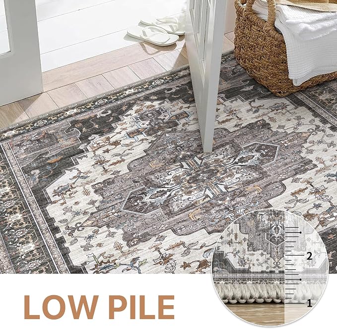 BEIMO Area Rugs 3x5 for Living Room Bedroom, Modern Vintage Boho Machine - Image 8