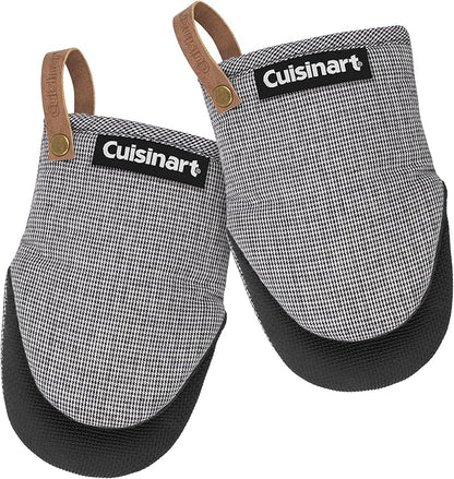 Cuisinart Heritage Mini Oven Mitts – 5.5” x 7” Heat-Resistant Kitchen Mitts by BestBrands