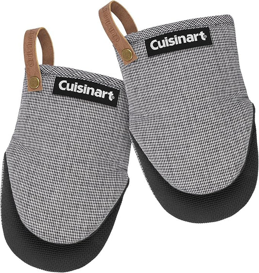 Cuisinart Heritage Mini Oven Mitts – 5.5” x 7” Heat-Resistant Kitchen Mitts by BestBrands