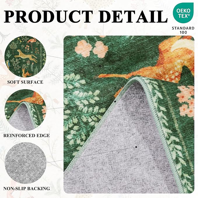 DUKINO 2x6 Rug for Hallway, Washable Kitchen Runner Rug - Image 4