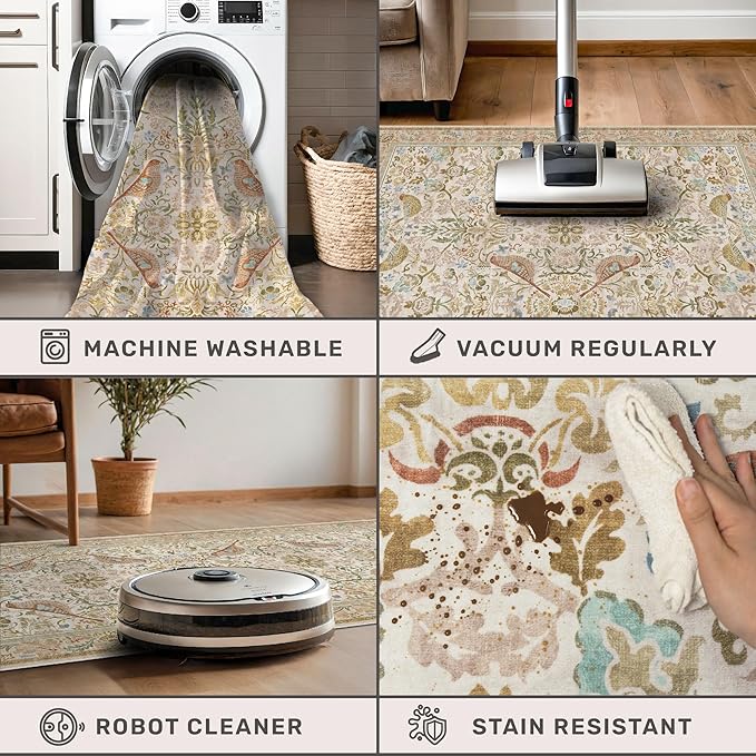 Washable Area Rug 4x6 for Living Room - Image 4