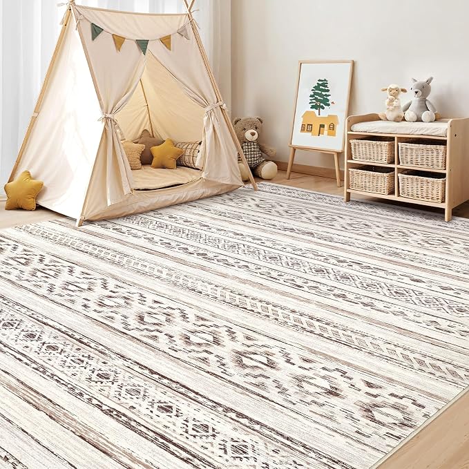 cotiled 8x10 Area Rugs Living Room Rug: Washable Boho Rugs - Image 8
