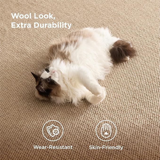 Bedsure 9x12 Faux Wool Area Rugs - Image 2