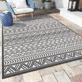 Outdoor Rug Carpet 8x10 ft, Flatweave Textured Outdoor Patio Rug Non Slip by MontVoo