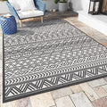 Outdoor Rug Carpet 4x6 ft, Flatweave Textured Outdoor Patio Rug Non Slip Indoor by MontVoo