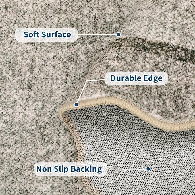 GarveeHome Scalloped Living Room Rug 5x7 Area Rug Washable Area Rug - Image 4