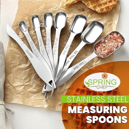 Spring Chef Stainless Steel Measuring Spoons Set of 8 - Image 2