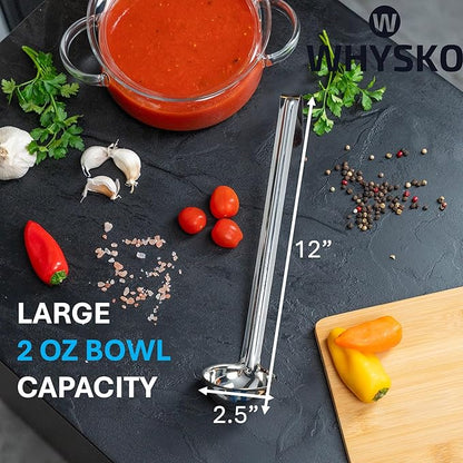 Whysko Soup Ladles Stainless Steel, Rustproof Heat-Resistant Materials - Image 2