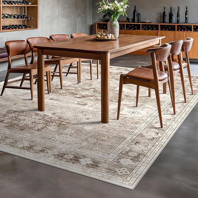Beige Boho Rug for Living Room 8x12 - Image 3