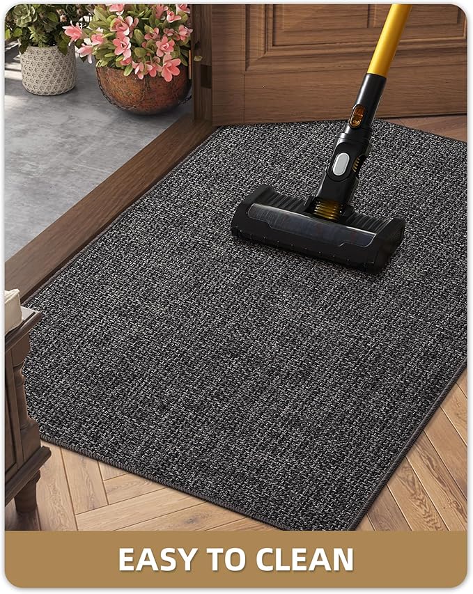 Color&Geometry Ultra Thin Indoor Door Mat 24"x36", Non Slip Rubber Backed Dirt - Image 7