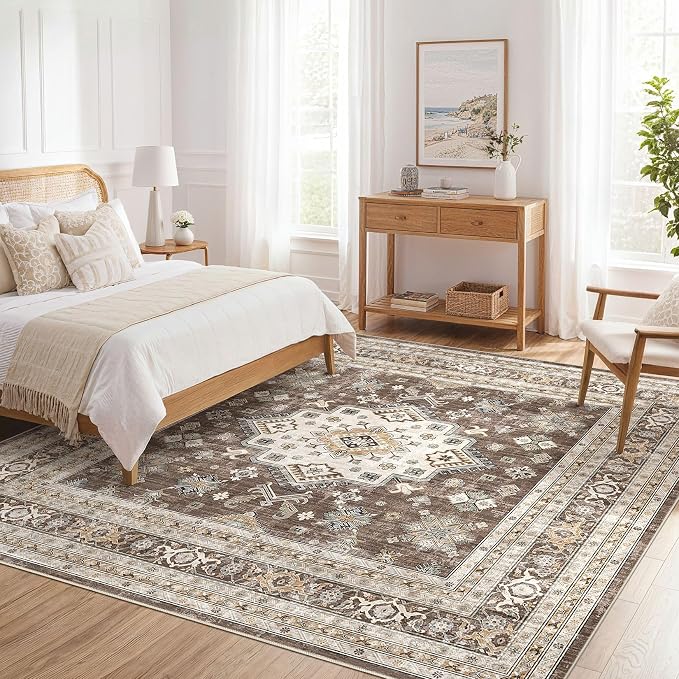 Vintage Living Room Square Area Rug 6x6 - Image 7