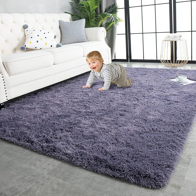TWINNIS Super Soft Shaggy Rugs Fluffy Carpets 4x5.9 Feet, Indoor Modern Plush by TWINNIS
