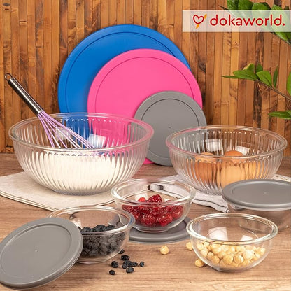 Set of 6 Stackable Space-Saving Nesting Glass Bowls - Image 7