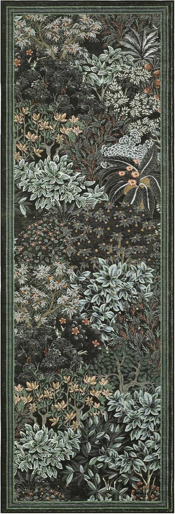 GarveeHome Forest Runner Rug 2.5x8, Botanical Low Pile Non Slip Stain - Image 4