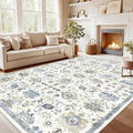 AMADA HOMEFURNISHING 9x12 Washable Area Rug, Low-Profile Large Area Rug by AMADAHOMEFURNISHING