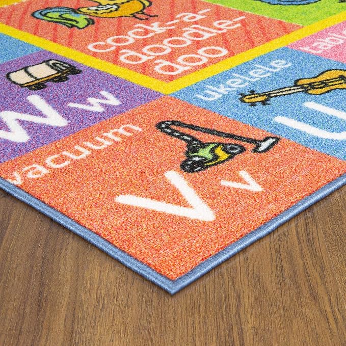 KC Cubs 5x7 ABC Alphabet Animal Sounds Rug – Educational Non-Slip Carpet Play - Image 5