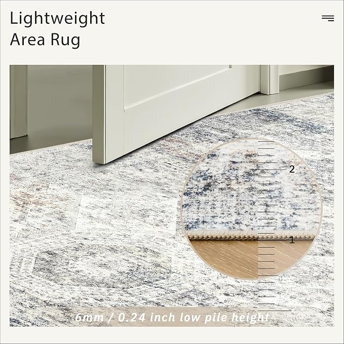 Soalmost Runner Rug 2x12 Washable Non-Slip Hallway Runner Rugs - Image 7