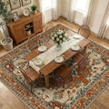 RELEANY Area Rugs Square 10ft Washable Non-Slip, Floral Vintage Distress by RELEANY