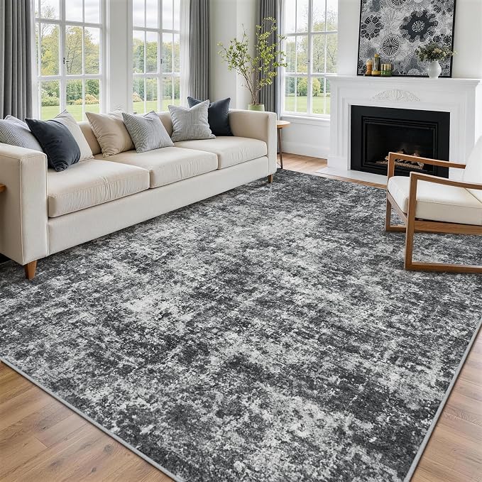 8x10 Area Rugs for Living Room Rug Washable: Abstract Large Rug for Dining Room - Image 7