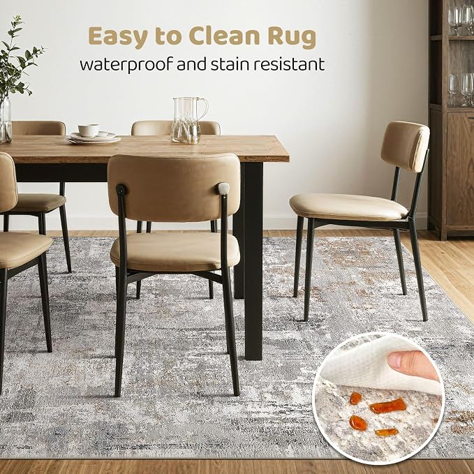 12x15 Area Rug Living Room: Washable Large Abstract Modern Soft Rugs Stain - Image 6