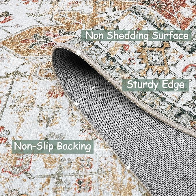Moynesa Ultra-Thin Washable Entryway Rug 2x3 Rug, Small Kitchen Rugs - Image 4