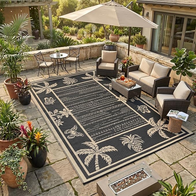 Garvee Outdoor Rug 8x10 Waterproof by Garvee