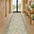 Sage Green10 ft Long Runner Rugs by HazoHaus