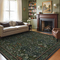 GENIMO Washable 10x14 Area Rug, Vintage Boho Floral Carpet, Soft Low-Pile by GENIMO