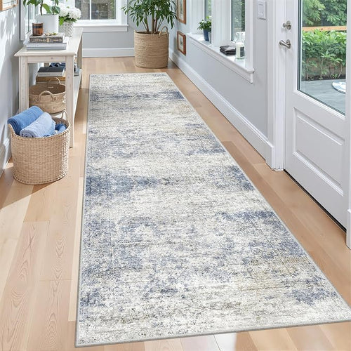 2x7 Runner Rug Non Slip, Thin Entryway Washable Rug by Restydon
