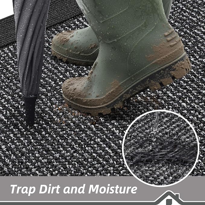 BEQHAUSE Indoor Door Mat 36" x 60", Dirt Trapper Door Mats Non-Slip Entryway - Image 3