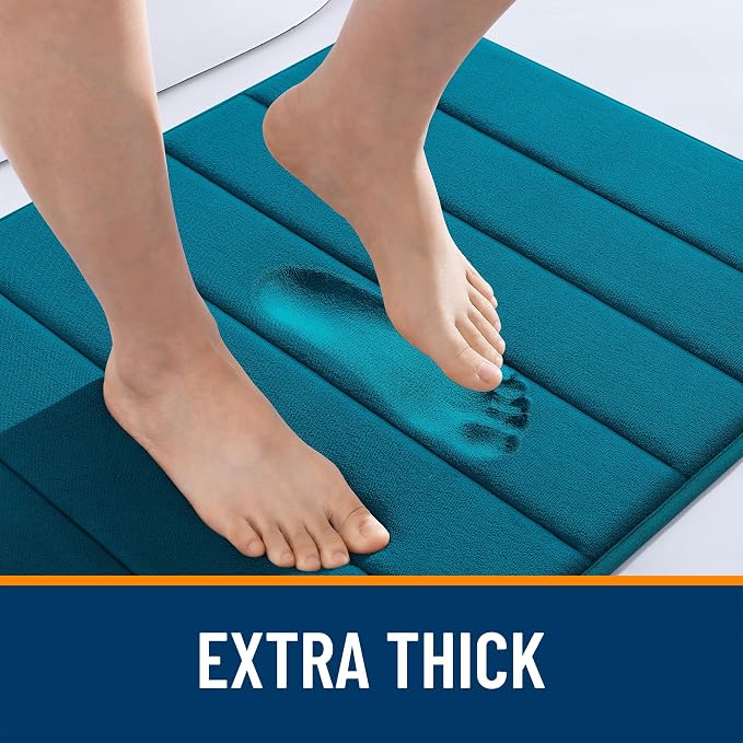 OLANLY Memory Foam Bath Mat 40x32, Super Soft Absorbent Bathroom Rugs, Quick Dry - Image 6