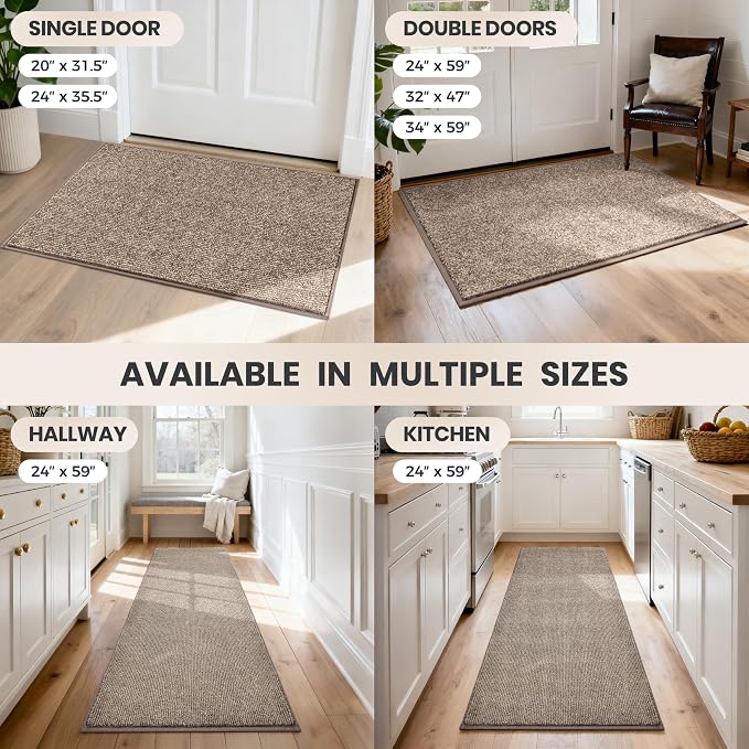 PURRUGS Dirt Trapping Door Mat 34" x 59", Non-Slip Machine Washable Entry Rug - Image 9