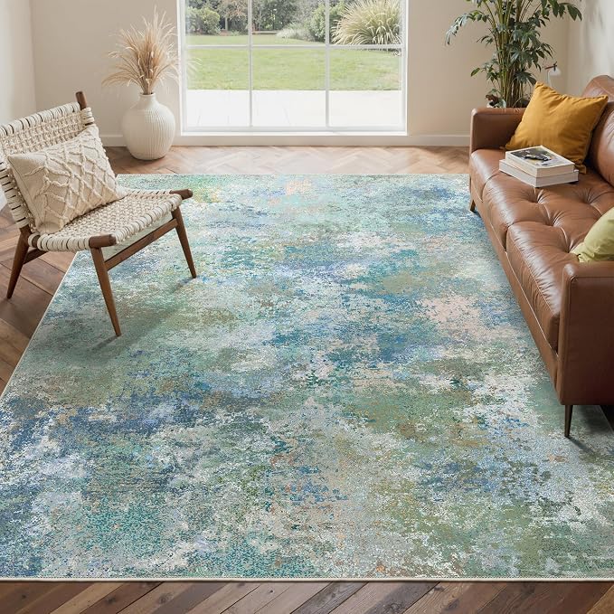 BEIMO Area Rugs 7'6"x9'6" for Living Room Bedroom, Modern Abstract Machine - Image 2