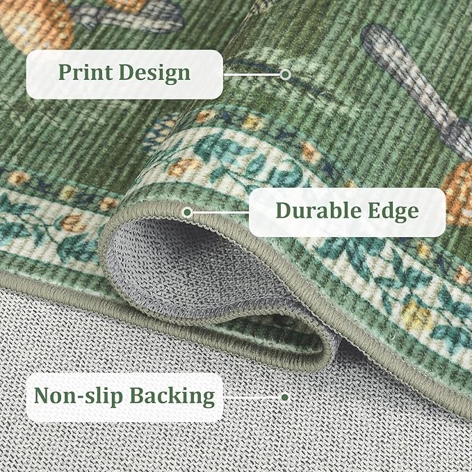ROYHOME Mushroom Washable Rug 5x7 Area Rugs - Image 3