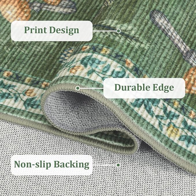 ROYHOME Mushroom Insect Rug 2x6 Runners - Image 5