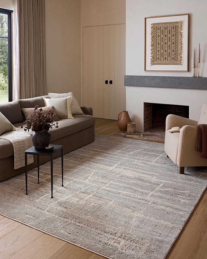 Loloi Amber Lewis Monty Collection MOT-07 Natural/Mist 6'-7" x 9'-3", .50" Pile by Unknown