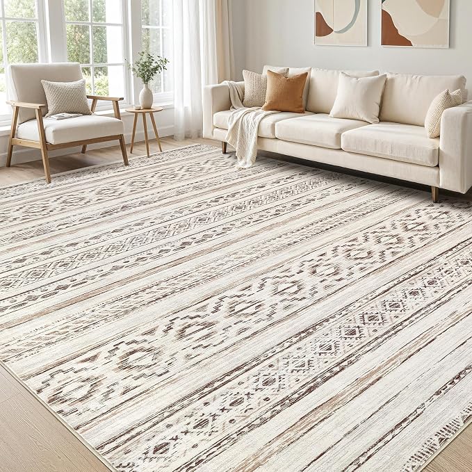 cotiled 10x12 Area Rugs Living Room Rug: Washable Boho Rugs by COTILED