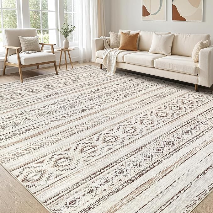 cotiled 8x10 Area Rugs Living Room Rug: Washable Boho Rugs by COTILED