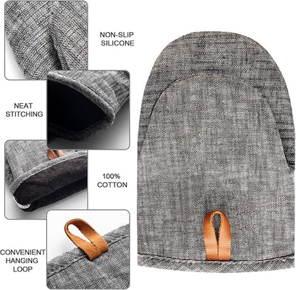 4Pcs Heat Resistant Oven Mitts & Potholders, Flexible Kitchen Accessories - Image 4
