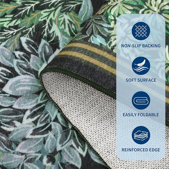 GarveeHome 2x3 Entryway Area Rug Non Slip Front Door Forest Rugs, Washable - Image 6