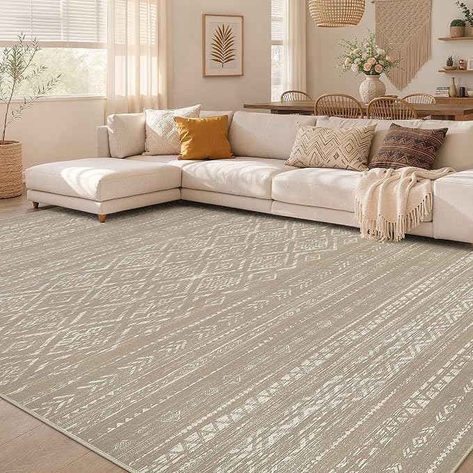 Nakagishi Area Rug Living Room Rugs: 8x10 Large Soft Machine Washable Boho by NakagishiAreaRug