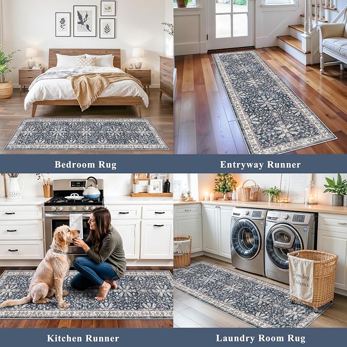 2x6ft Washable Hallway Carpet Runner – Non-Skid Floor Runner Rug - Image 4