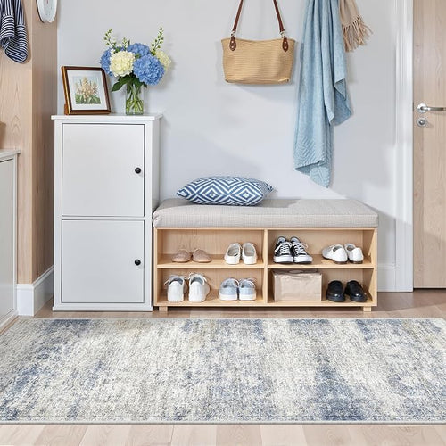 2x5 Rug Runner Washable for Entryway, Soft Bathroom Rugs by Restydon